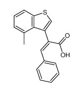 2-(4-methylbenzo[b]thiophen-3-yl)-3-phenylpropenoic acid Structure