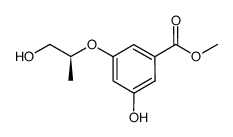 methyl 3-hydroxy-5-[(1S)-2-hydroxy-1-methylethyloxy]benzoate Structure