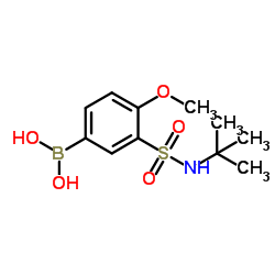 (3-(N-(tert-butyl)sulfamoyl)-4-Methoxyphenyl)boronic acid Structure