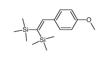 1-(4-methoxyphenyl)-2,2-bis(trimethylsilyl)ethylene结构式