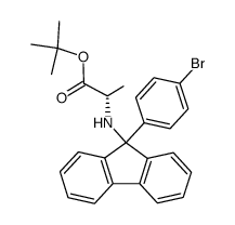 (2S)-N-[9-(4-bromophenyl)-9-fluorenyl]alanine tert-butyl ester结构式