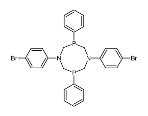 1,5-di(p-bromophenyl)-3,7-diphenyl-1,5-diaza-3,7-diphosphacyclooctane Structure