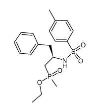 Methyl-[(R)-3-phenyl-2-(toluene-4-sulfonylamino)-propyl]-phosphinic acid ethyl ester结构式