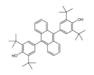 2,6-ditert-butyl-4-[10-(3,5-ditert-butyl-4-hydroxyphenyl)anthracen-9-yl]phenol结构式