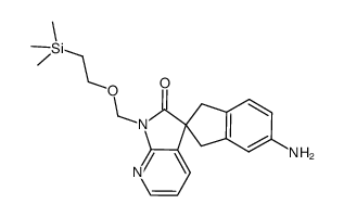 (+/-)-5-amino-1'-{[2-(trimethylsilyl)ethoxy]methyl}-1,3-dihydrospiro[indene-2,3'-pyrrolo[2,3-b]pyridin]-2'(1'H)-one结构式