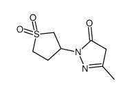 2-(1,1-DIOXIDOTETRAHYDROTHIEN-3-YL)-5-METHYL-2,4-DIHYDRO-3H-PYRAZOL-3-ONE结构式