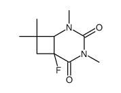 6-fluoro-2,4,8,8-tetramethyl-2,4-diazabicyclo[4.2.0]octane-3,5-dione结构式