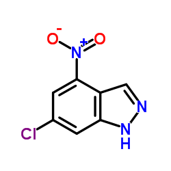 6-氯-4-硝基-1h-吲唑结构式