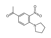 1-(3-硝基-4-吡咯烷-1-苯基)-乙酮结构式
