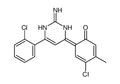 6-[2-amino-6-(2-chlorophenyl)-1H-pyrimidin-4-ylidene]-4-chloro-3-methylcyclohexa-2,4-dien-1-one Structure