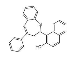 1-(4-phenyl-2,3-dihydro-1,5-benzothiazepin-2-yl)naphthalen-2-ol结构式