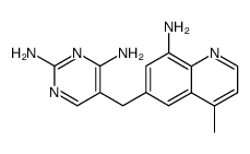 2,4-diamino-5-[(8-amino-4-methyl-6-quinolyl)methyl]pyrimidine结构式