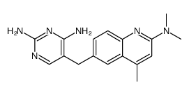 5-(2-Dimethylamino-4-methyl-quinolin-6-ylmethyl)-pyrimidine-2,4-diamine结构式