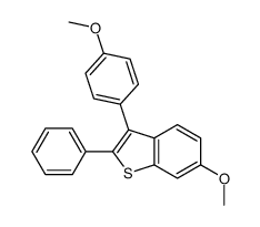 6-methoxy-3-(4-methoxyphenyl)-2-phenyl-1-benzothiophene结构式