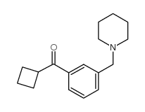 CYCLOBUTYL 3-(PIPERIDINOMETHYL)PHENYL KETONE Structure