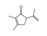 2,3-dimethyl-5-prop-1-en-2-ylcyclopent-2-en-1-one结构式