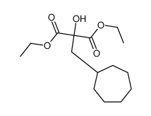 diethyl 2-(cycloheptylmethyl)-2-hydroxypropanedioate Structure