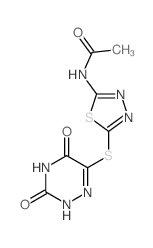 N-[5-[(3,5-dioxo-2H-1,2,4-triazin-6-yl)sulfanyl]-1,3,4-thiadiazol-2-yl]acetamide picture