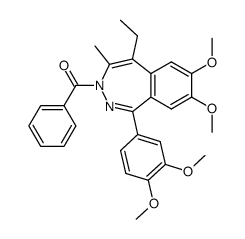 3-Benzoyl-1-(3,4-dimethoxyphenyl)-5-ethyl-7,8-dimethoxy-4-methyl-3H-2,3-benzodiazepin Structure