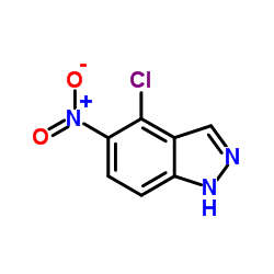 4-氯-5-硝基-1H-吲唑结构式