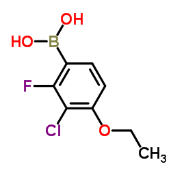 2-氟-3-氯-4-乙氧基苯硼酸结构式