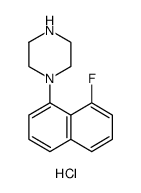 Piperazine, 1-(8-fluoro-1-naphthalenyl)-, hydrochloride Structure