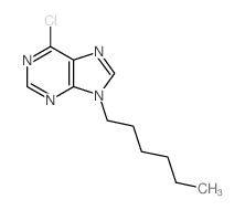 6-chloro-9-hexyl-purine结构式