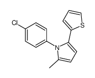 1-(4-chlorophenyl)-2-methyl-5-thiophen-2-ylpyrrole结构式