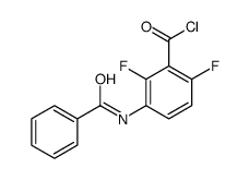 3-benzamido-2,6-difluorobenzoyl chloride Structure