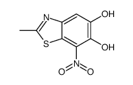 2-methyl-7-nitro-1,3-benzothiazole-5,6-diol Structure