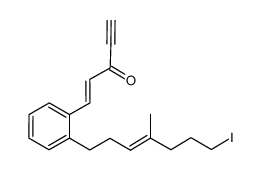 (1E)-1-(2-(7-iodo-4-methylhept-3-enyl)phenyl)pent-1-en-4-yn-3-one结构式