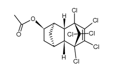 (+/-)-2t-acetoxy-5,6,7,8,9,9-hexachloro-(4at,8at)-1,2,3,4,4a,5,8,8a-octahydro-1r,4c,5t,8t-dimethano-naphthalene结构式