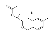 [(2R)-1-cyano-3-[(2,4,6-trimethylphenyl)methoxy]propan-2-yl] acetate Structure