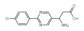 3-amino-3-[2-(4-bromophenyl)pyrimidin-5-yl]propanoic acid结构式