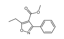 5-Ethyl-3-phenyl-isoxazole-4-carboxylic acid methyl ester Structure