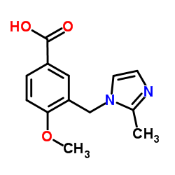 4-Methoxy-3-[(2-methyl-1H-imidazol-1-yl)methyl]benzoic acid结构式