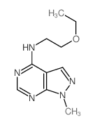 1H-Pyrazolo[3,4-d]pyrimidin-4-amine,N-(2-ethoxyethyl)-1-methyl- structure