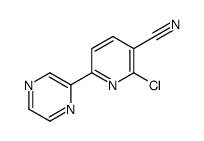 2-Chloro-6-(2-pyrazinyl)nicotinonitrile Structure