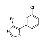 4-bromo-5-(3-chlorophenyl)-1,3-oxazole结构式