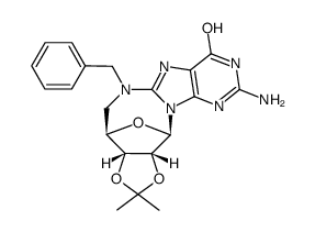 8,5'-benzylimino-9-(5'-deoxy-2',3'-O-isopropylidene-β-D-ribofuranosyl)guanine Structure