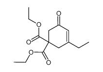 diethyl 3-ethyl-5-oxo-cyclohex-3-ene-1,1-dicarboxylate Structure