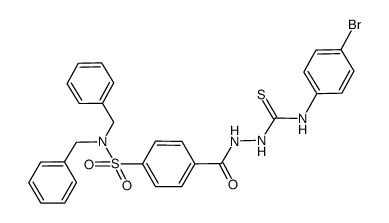 4-(4-bromophenyl)-1-(4-N,N-dibenzylaminosulfonylbenzoyl)thiosemicarbazide结构式