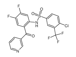 4-chloro-N-[4,5-difluoro-2-(pyridine-3-carbonyl)-phenyl]-3-trifluoromethyl-benzenesulfonamide Structure