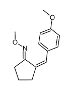 2-(4-methoxybenzylidene)cyclopentanone O-methyloxime Structure