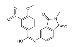 4-Methoxy-N-(2-methyl-1,3-dioxo-2,3-dihydro-1H-isoindol-5-yl)-3-n itrobenzamide结构式