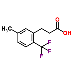 3-[5-Methyl-2-(trifluoromethyl)phenyl]propanoic acid Structure