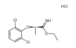 (R)-ethyl 2-(2,6-dichlorophenoxy)propanimidate hydrochloride Structure