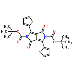 di-tert-butyl 1,4-dioxo-3,6-di(thiophen-2-yl)pyrrolo[3,4-c]pyrrole-2,5(1H,4H)-dicarboxylate structure