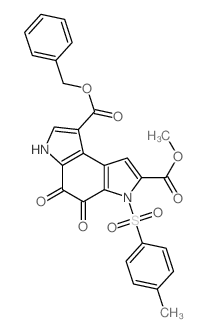 Benzo[1,2-b:4,3-b']dipyrrole-1,7-dicarboxylicacid, 3,4,5,6-tetrahydro-6-[(4-methylphenyl)sulfonyl]-4,5-dioxo-, 7-methyl1-(phenylmethyl) ester Structure