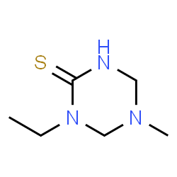 1,3,5-Triazine-2(1H)-thione,1-ethyltetrahydro-5-methyl-(9CI) structure